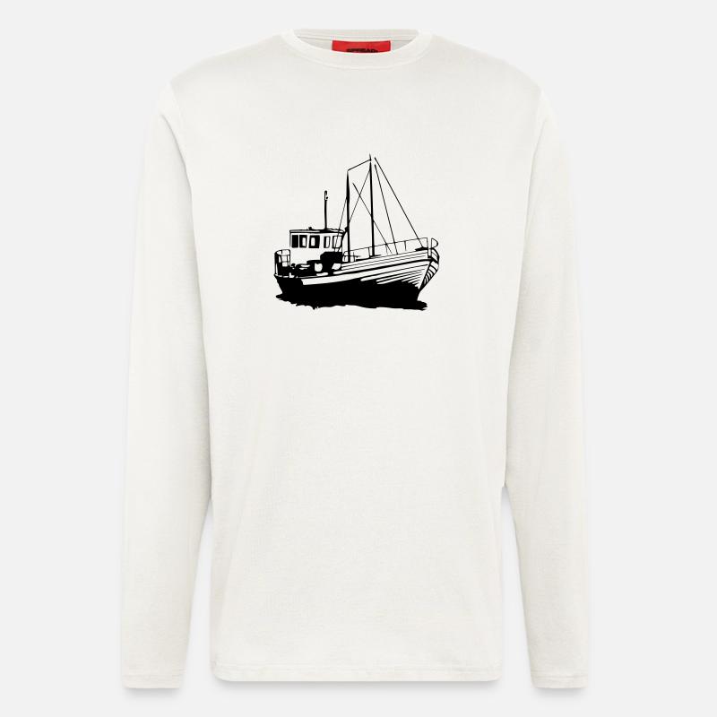 Kutter Fischkutter Angelkahn - Longsleeve - made by SPREAD  - OFF WHITE
