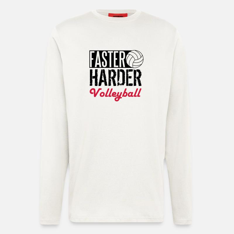 Faster, harder, Volleyball - Langarmshirt - made by SPREAD  - OFF WHITE