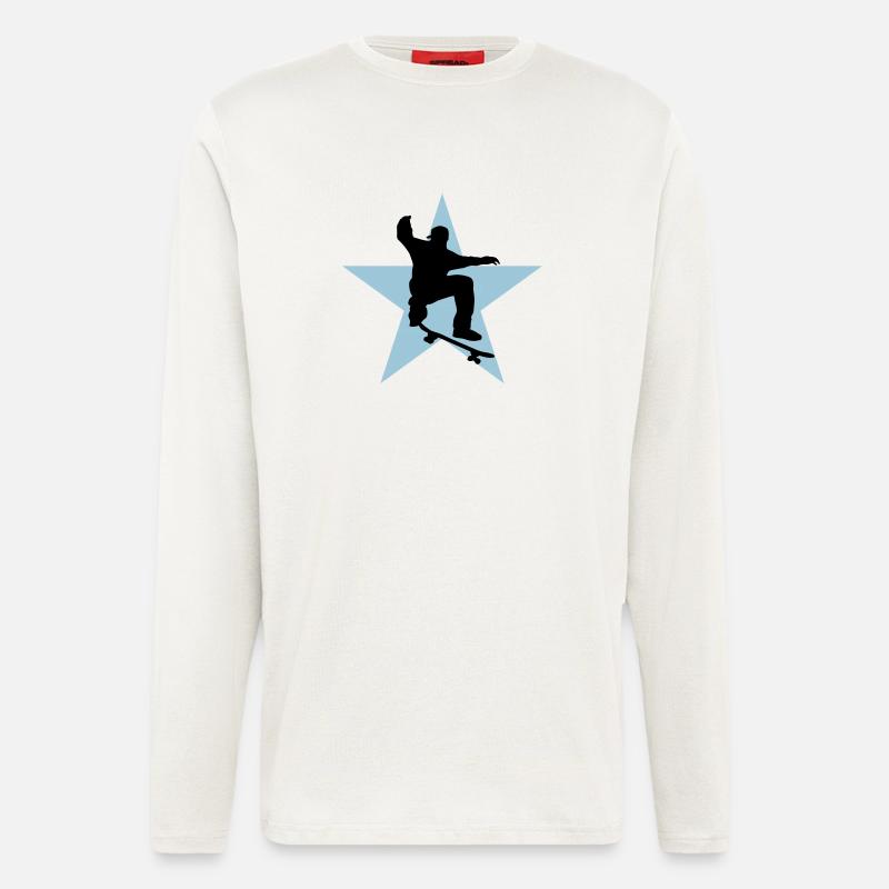 skater_star_c_2c - Longsleeve - made by SPREAD  - OFF WHITE