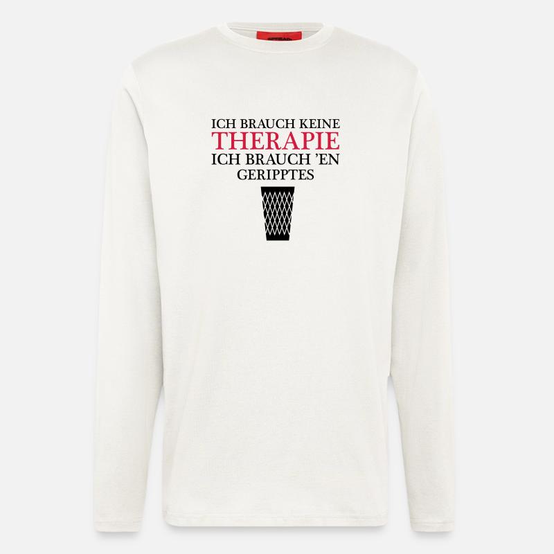 Therapy Gerippt Frankfurt - Langarmshirt - made by SPREAD  - OFF WHITE