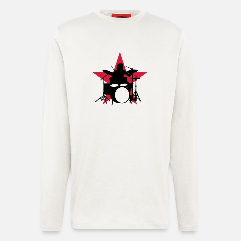 drummer_e_2c - Longsleeve - made by SPREAD  - OFF WHITE