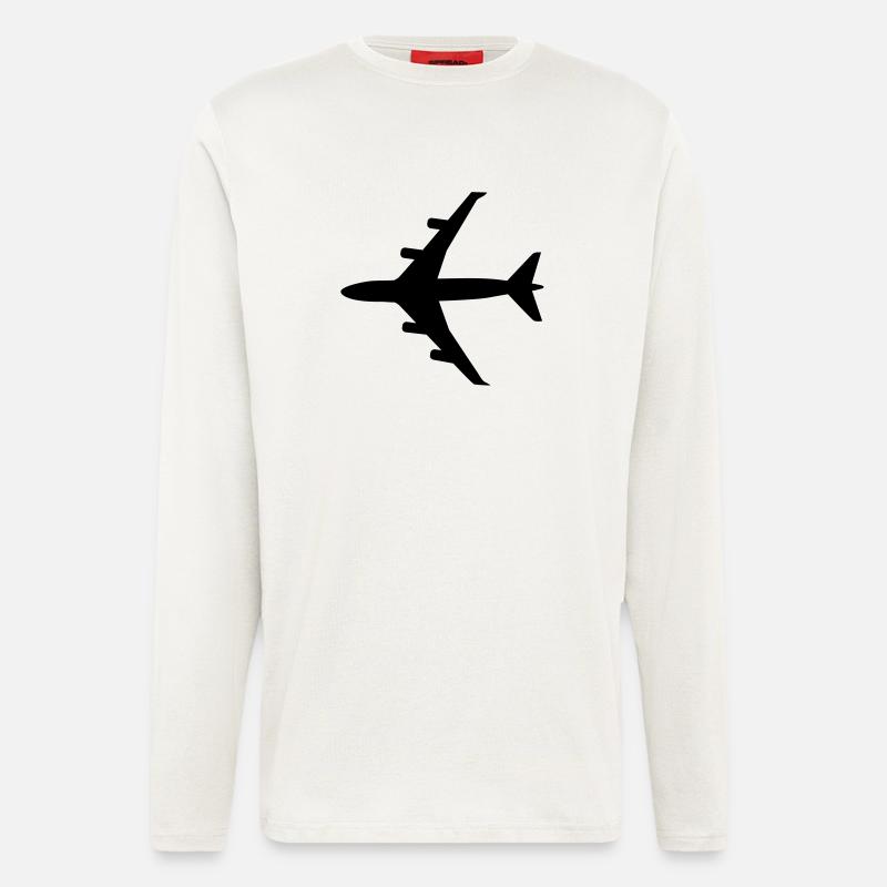 Flugzeug - Langarmshirt - made by SPREAD  - OFF WHITE