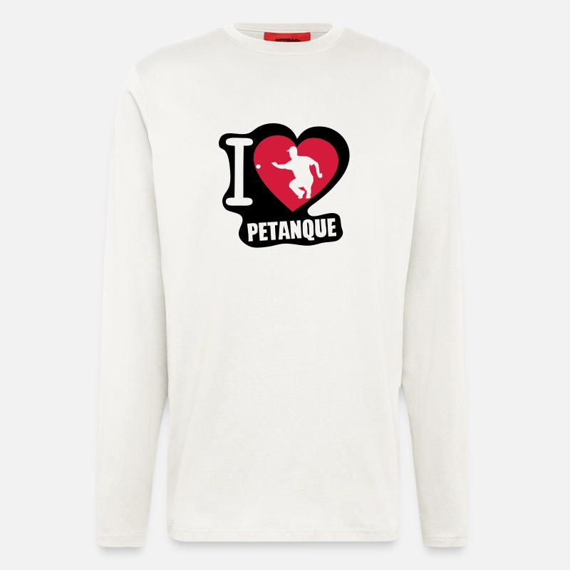 i love love petanque boule2 - Longsleeve - made by SPREAD  - OFF WHITE
