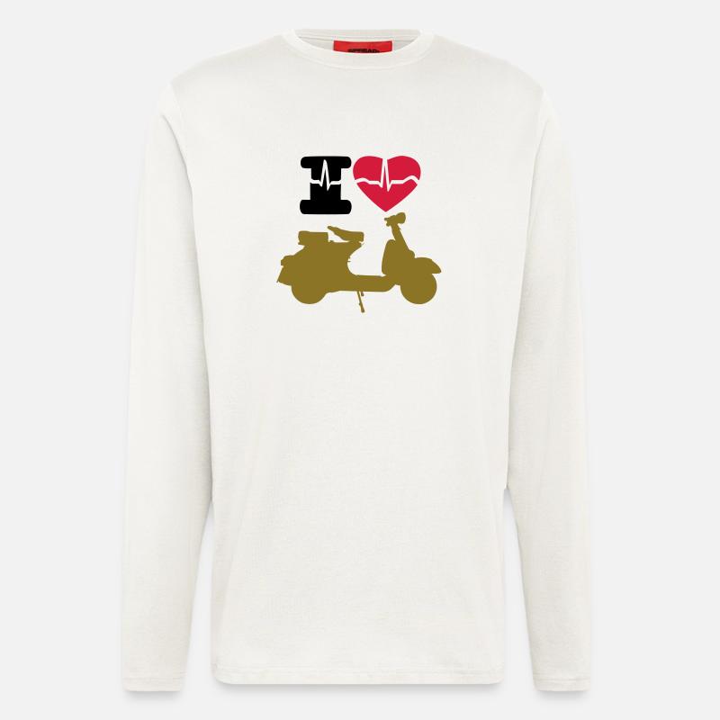 ich liebe moto - Langarmshirt - made by SPREAD  - OFF WHITE
