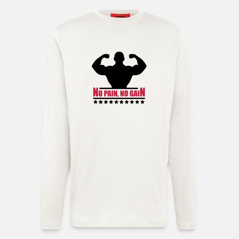 pain_gain_c2 - Langarmshirt - made by SPREAD  - OFF WHITE
