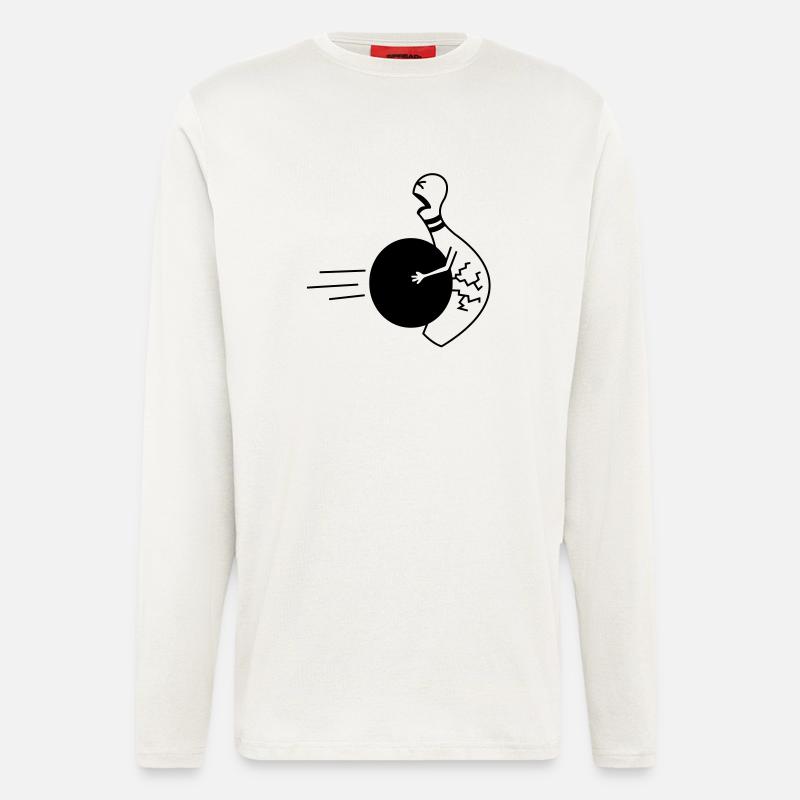 Bowlingpin hat Schmerzen - Langarmshirt - made by SPREAD  - OFF WHITE