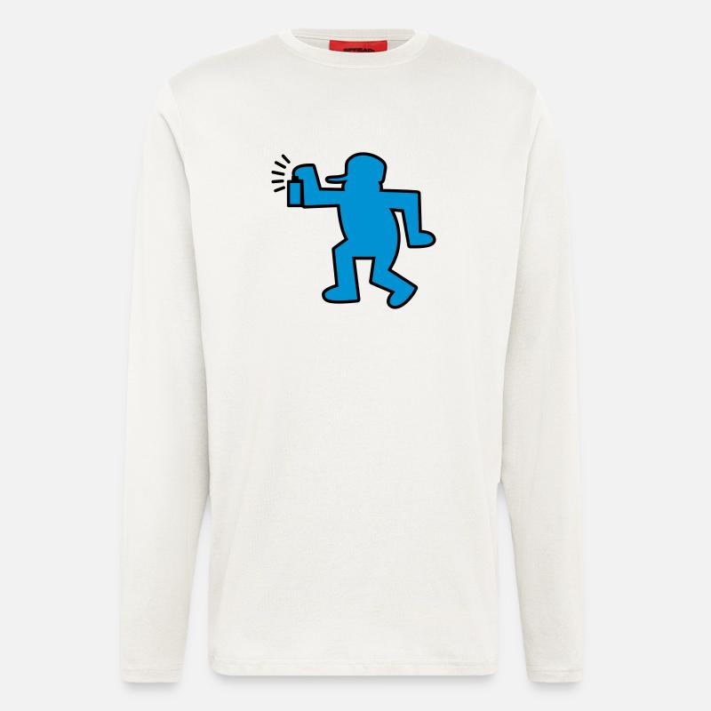 Graffiti-Mann - Langarmshirt - made by SPREAD  - OFF WHITE
