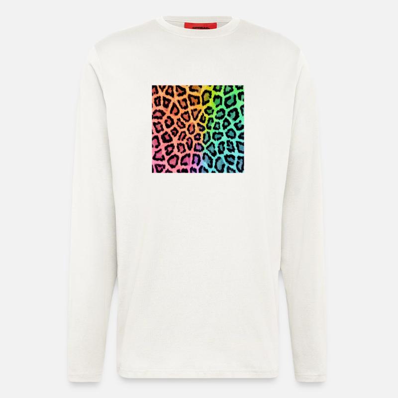 Leopard Leopardenfell Muster - Langarmshirt - made by SPREAD  - OFF WHITE