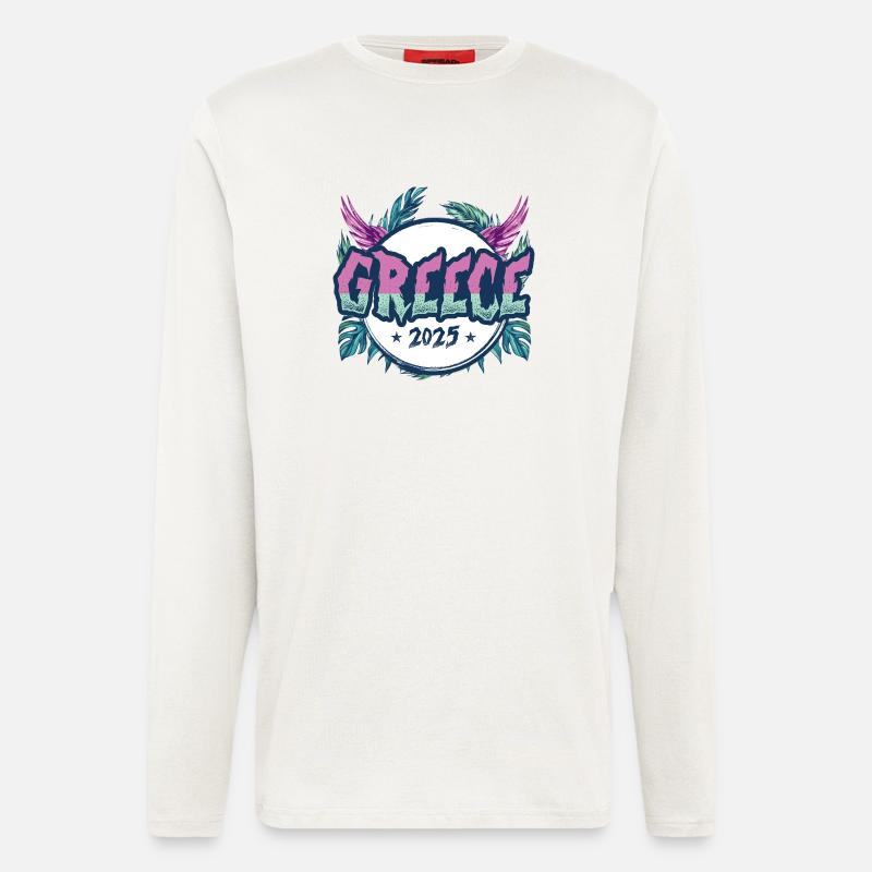 Greece 2025 Vacation - Longsleeve - made by SPREAD - OFF WHITE
