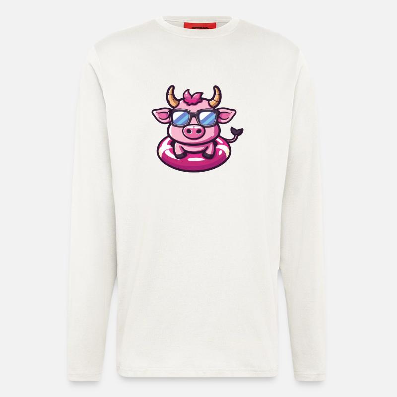 Taurus Comic Cool - Longsleeve - made by SPREAD  - OFF WHITE