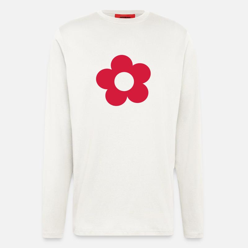 Fleur - Manches longues bio décontracté fabriqué en UE - OFF WHITE