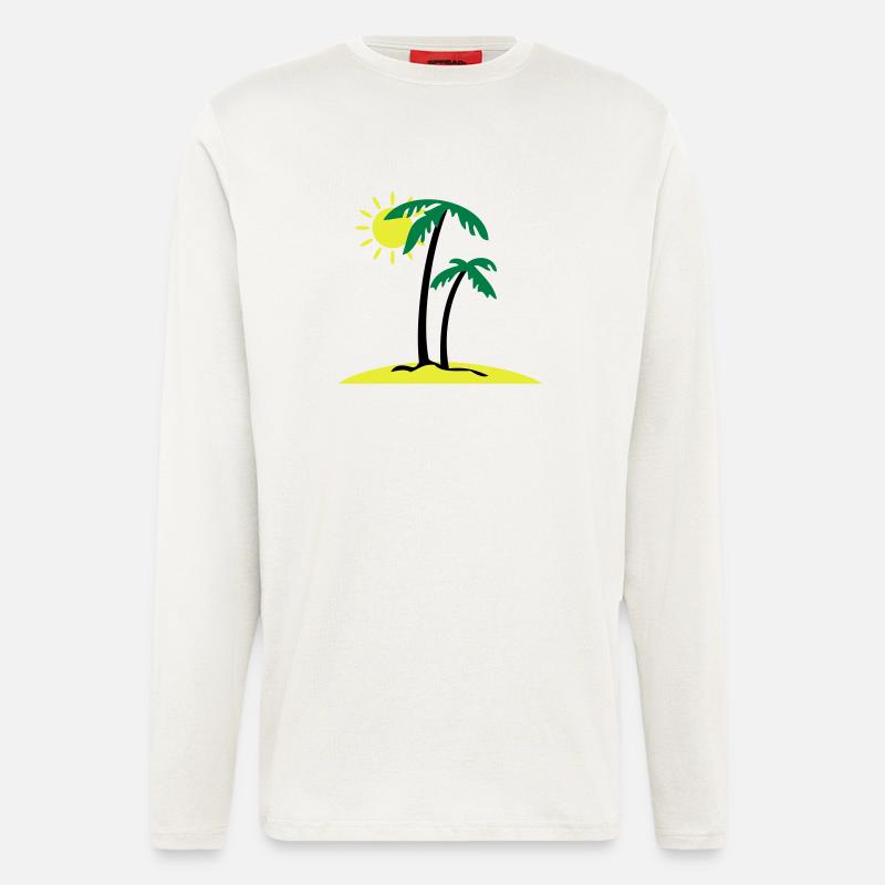 Palminsel - Langarmshirt - made by SPREAD - OFF WHITE