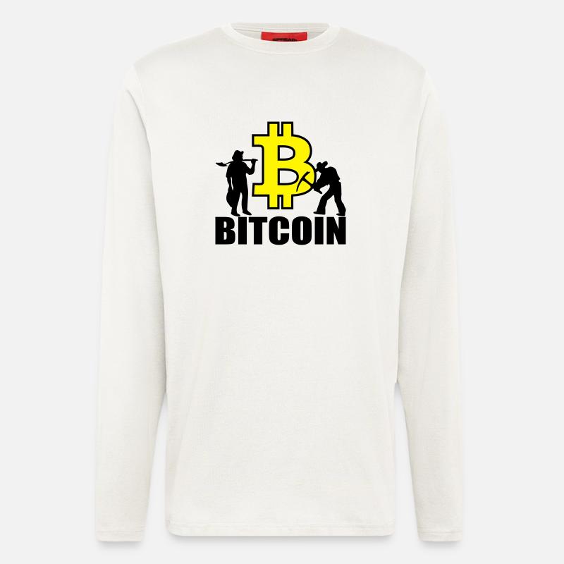 Bitcoin Satoshi Nakamoto - Langarmshirt - made by SPREAD  - OFF WHITE