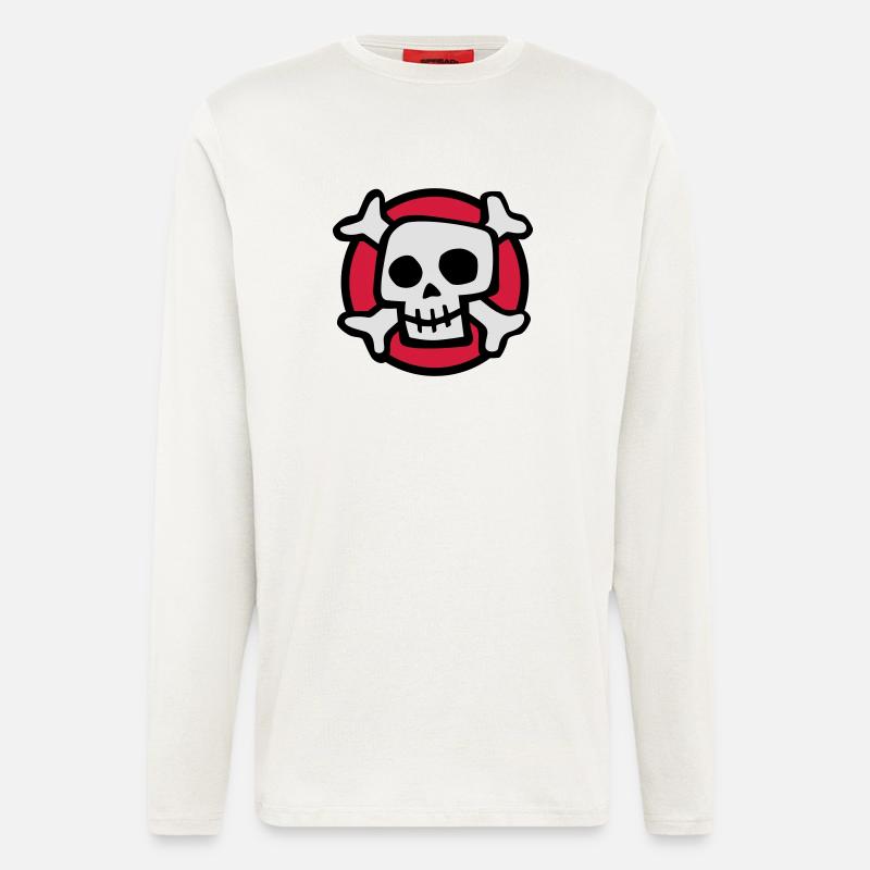 comic_skull_072011_a_3c - Longsleeve - made by SPREAD  - OFF WHITE