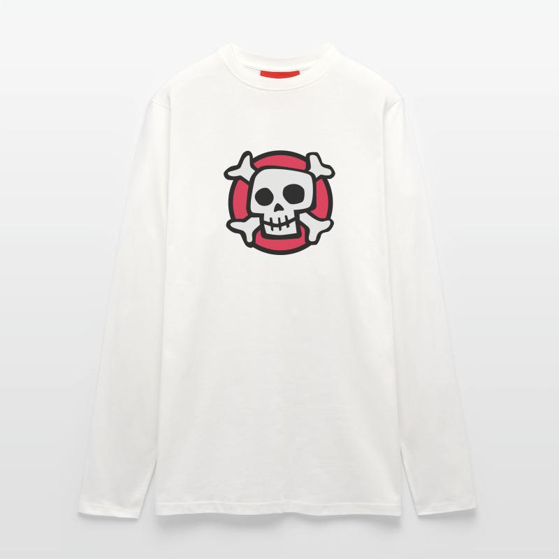 comic_skull_072011_a_3c Manches longues bio décontracté fabriqué en UE