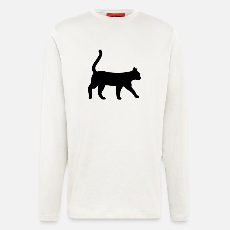 Chat - Manches longues bio décontracté fabriqué en UE - OFF WHITE