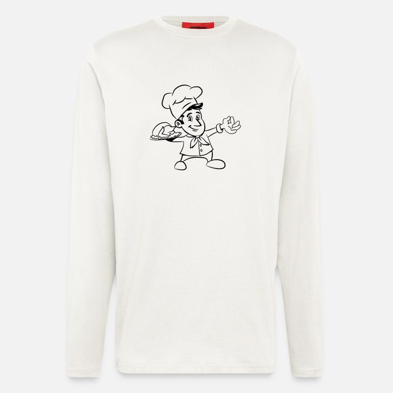 kochen koch hähnchen - Langarmshirt - made by SPREAD  - OFF WHITE