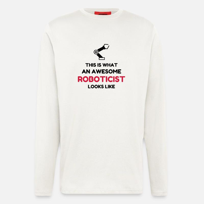 Robotics Robot Robotik Robotique Roboter - Longsleeve - made by SPREAD  - OFF WHITE