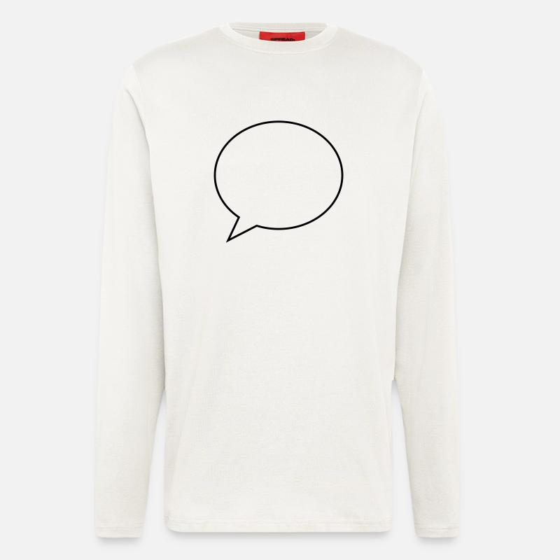 sprechblase symbol - Langarmshirt - made by SPREAD  - OFF WHITE