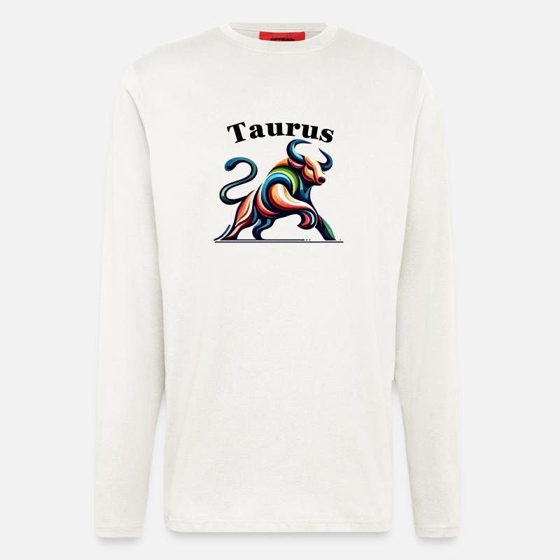 Stier Stier bunt - Langarmshirt - made by SPREAD  - OFF WHITE