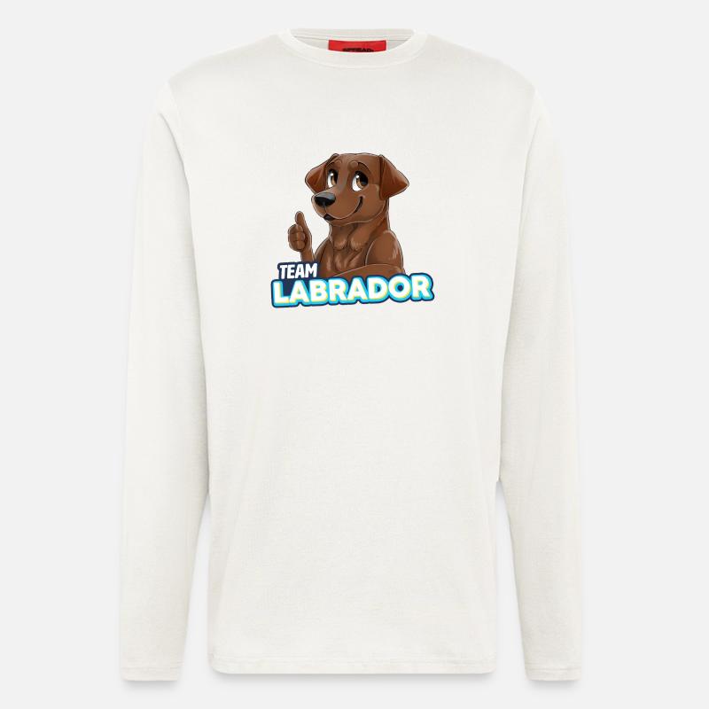 TEAM Labrador - Chocolate - Longsleeve - made by SPREAD  - OFF WHITE
