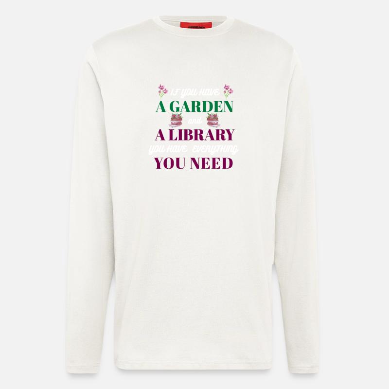 Garten-Spruch - Langarmshirt - made by SPREAD  - OFF WHITE