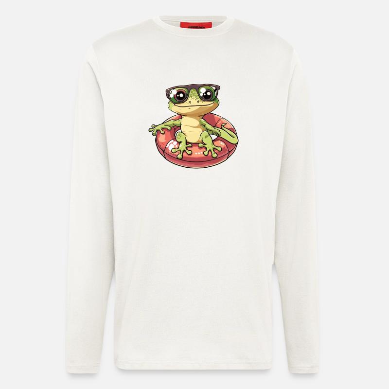 Lizard Comic Cool - Longsleeve - made by SPREAD  - OFF WHITE