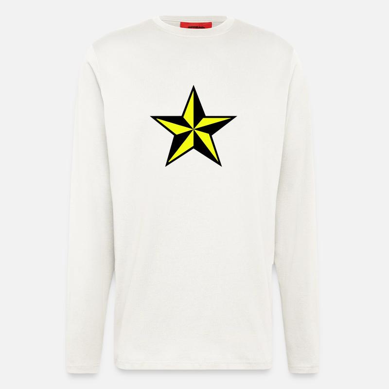 Nautischer Stern Star - Langarmshirt - made by SPREAD  - OFF WHITE