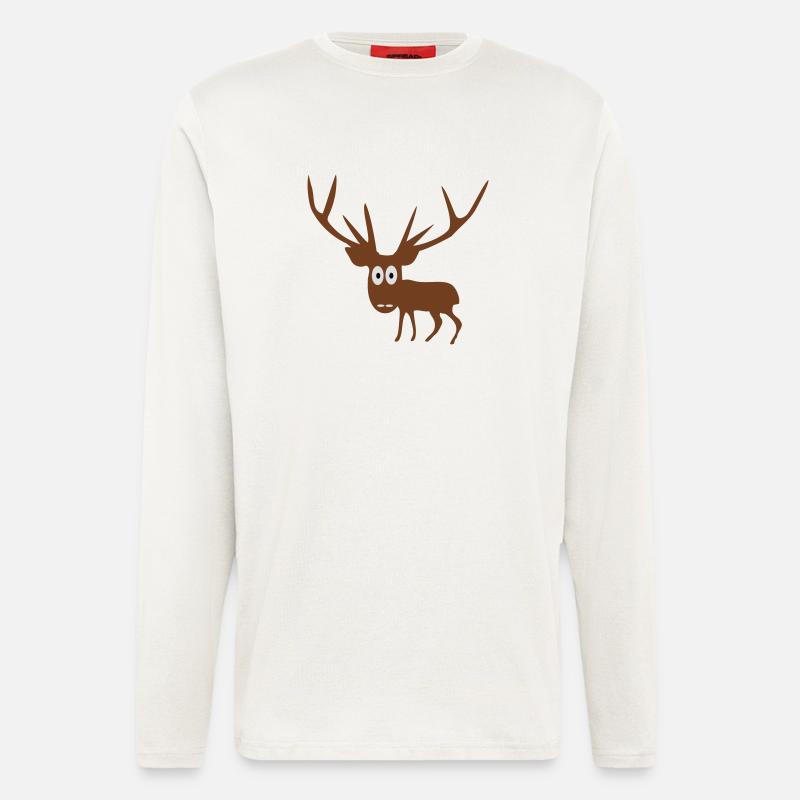 Hirsch - Langarmshirt - made by SPREAD  - OFF WHITE