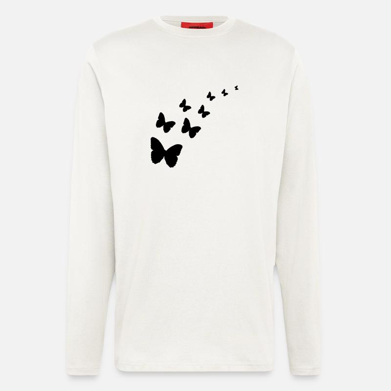 Schmetterlinge - Langarmshirt - made by SPREAD  - OFF WHITE