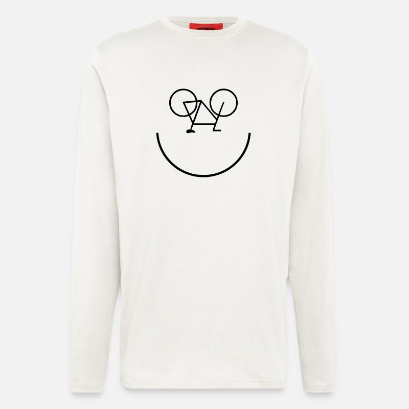 Bike Smiley - Longsleeve - made by SPREAD  - OFF WHITE