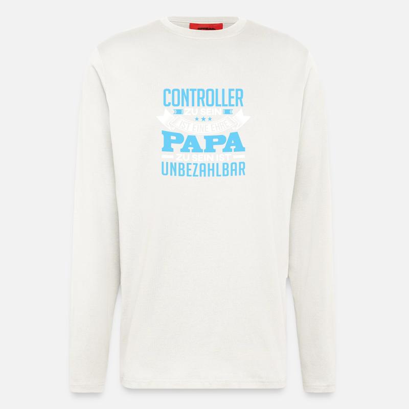 CONTROLLER und Papa - Langarmshirt - made by SPREAD  - OFF WHITE