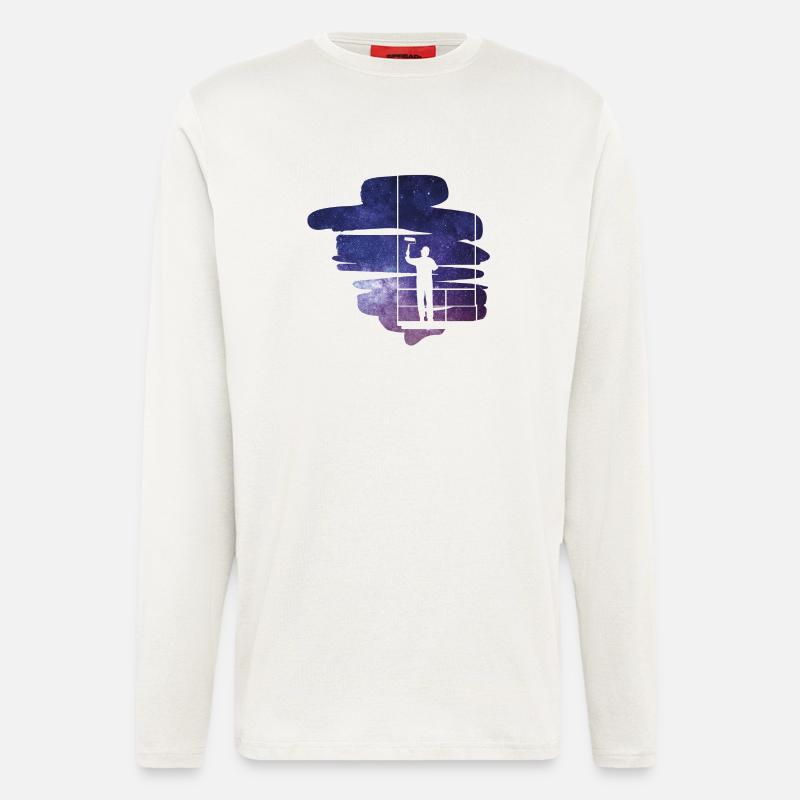 Galaxies painter gift - Longsleeve - made by SPREAD  - OFF WHITE