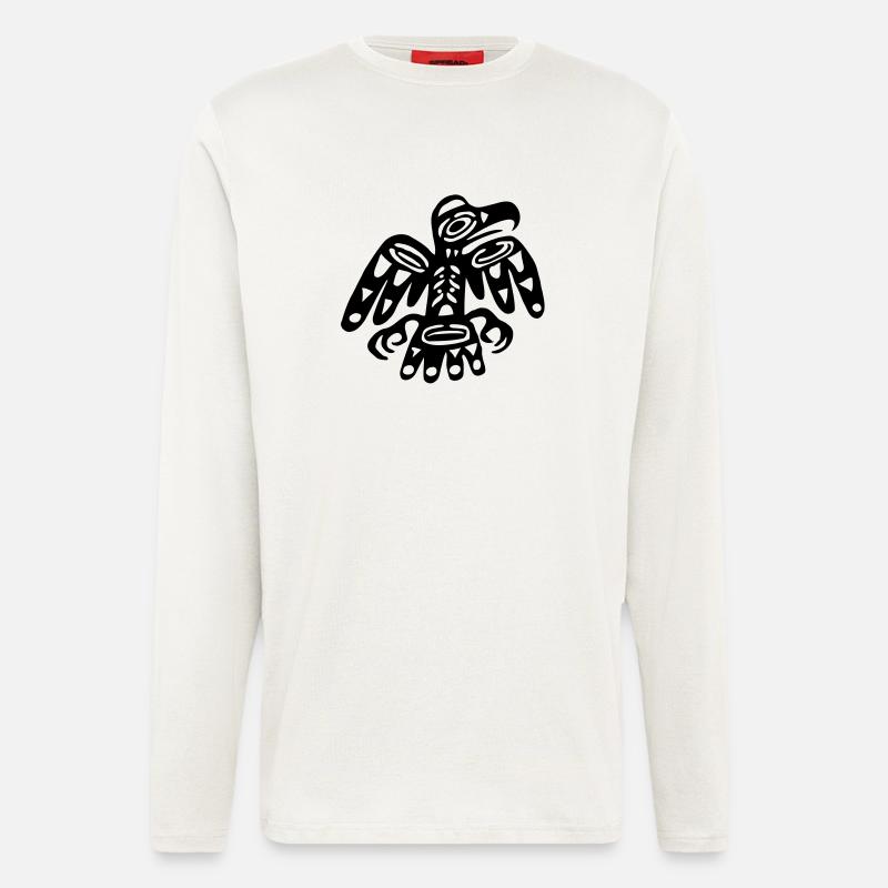 indian symbol eagle exit-shirt - Longsleeve - made by SPREAD  - OFF WHITE