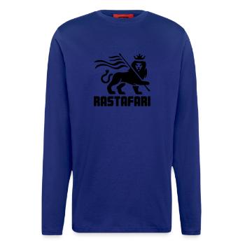 Rastafari Reggae Lion - Manches longues bio décontracté fabriqué en UE - OFF WHITE - Devant