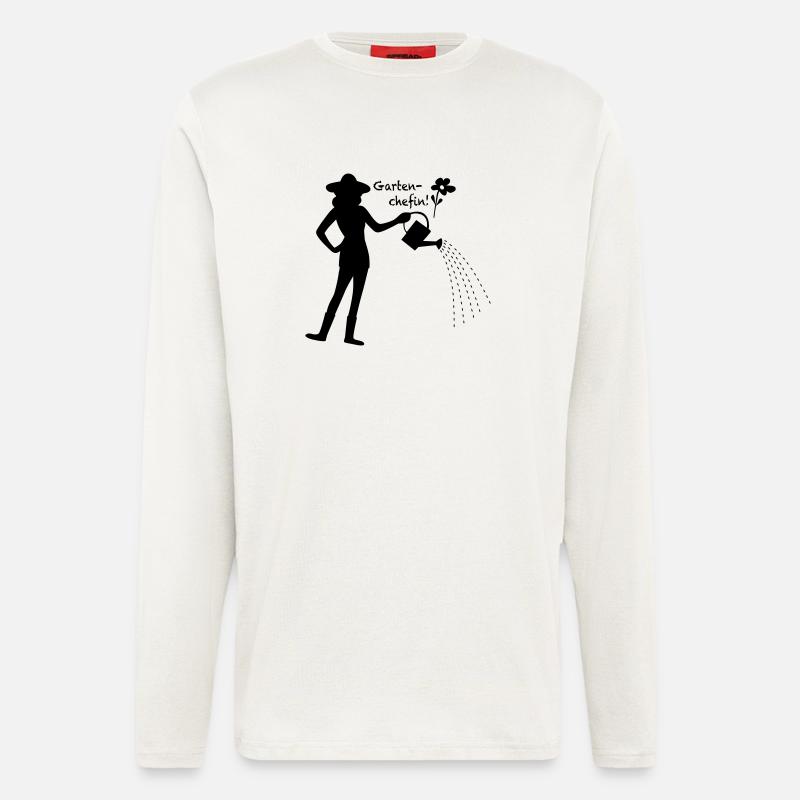 gartenchefin - Langarmshirt - made by SPREAD - OFF WHITE