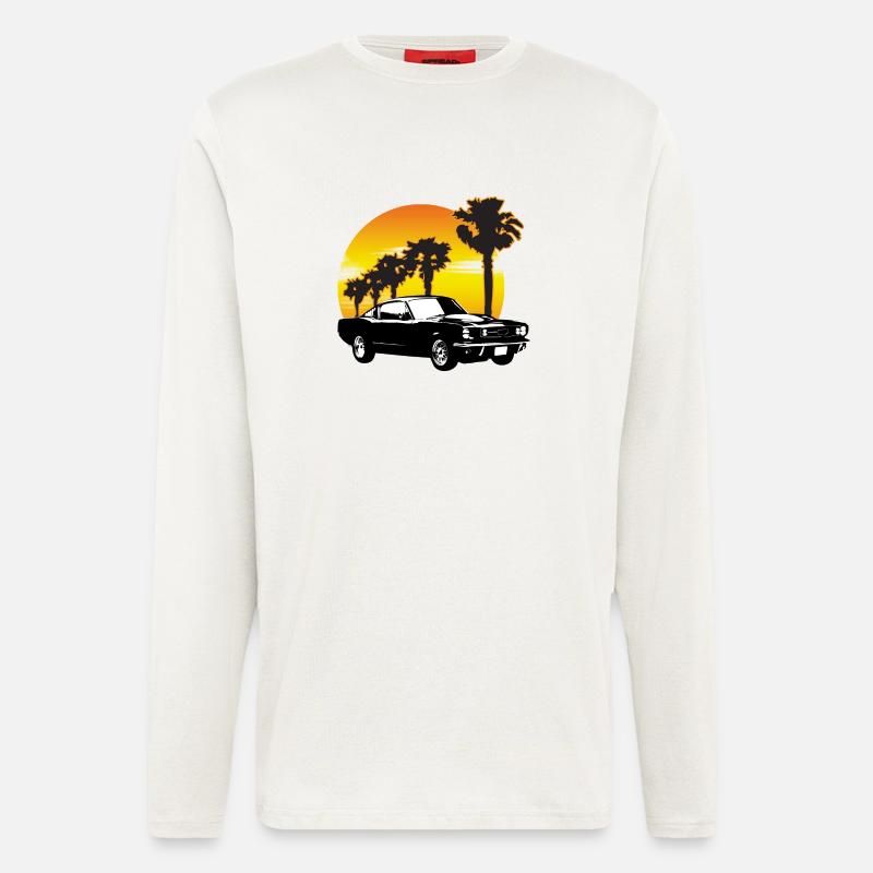 1965 Fastback _sunset - Langarmshirt - made by SPREAD  - OFF WHITE