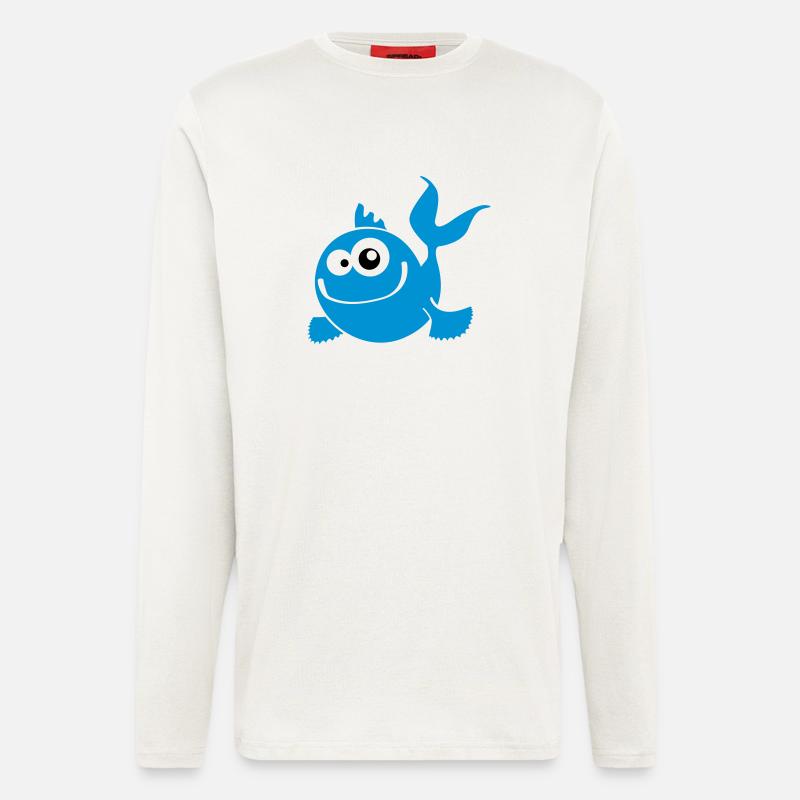 fish boy - Langarmshirt - made by SPREAD  - OFF WHITE