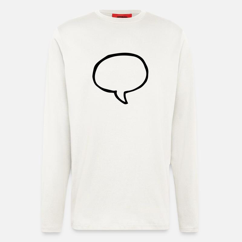 sprechblase, rund, groß - Langarmshirt - made by SPREAD  - OFF WHITE