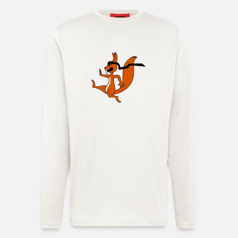 Ninja Eichhörnchen - Langarmshirt - made by SPREAD  - OFF WHITE