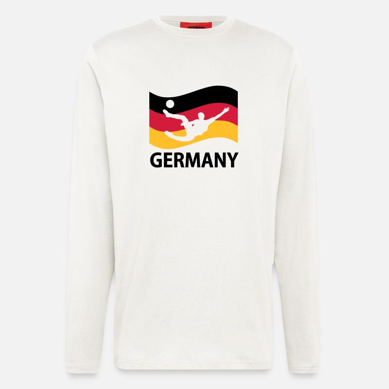 Deutschland Fußball - Langarmshirt - made by SPREAD  - OFF WHITE