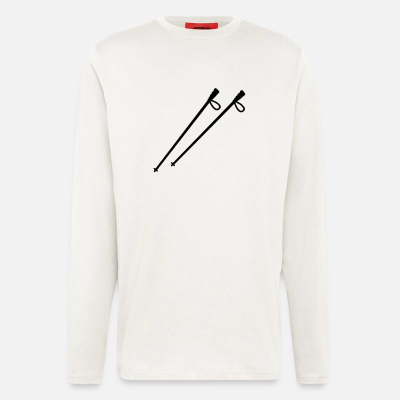 Ski sticks - Longsleeve - made by SPREAD  - OFF WHITE