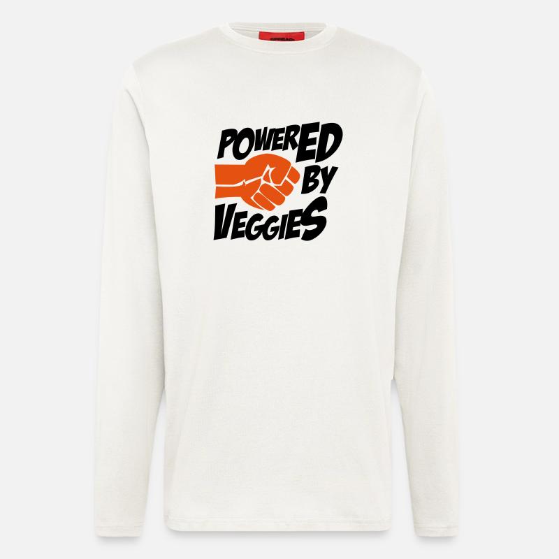 powered by veggies - Langarmshirt - made by SPREAD  - OFF WHITE