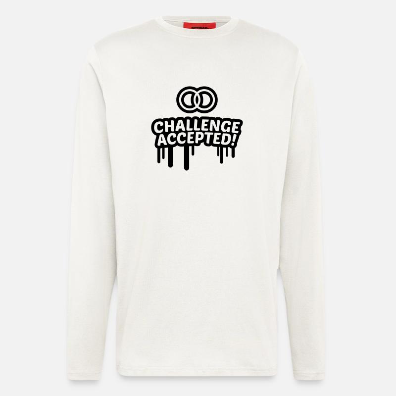 Wedding challenge accepted 1 c - Longsleeve - made by SPREAD  - OFF WHITE