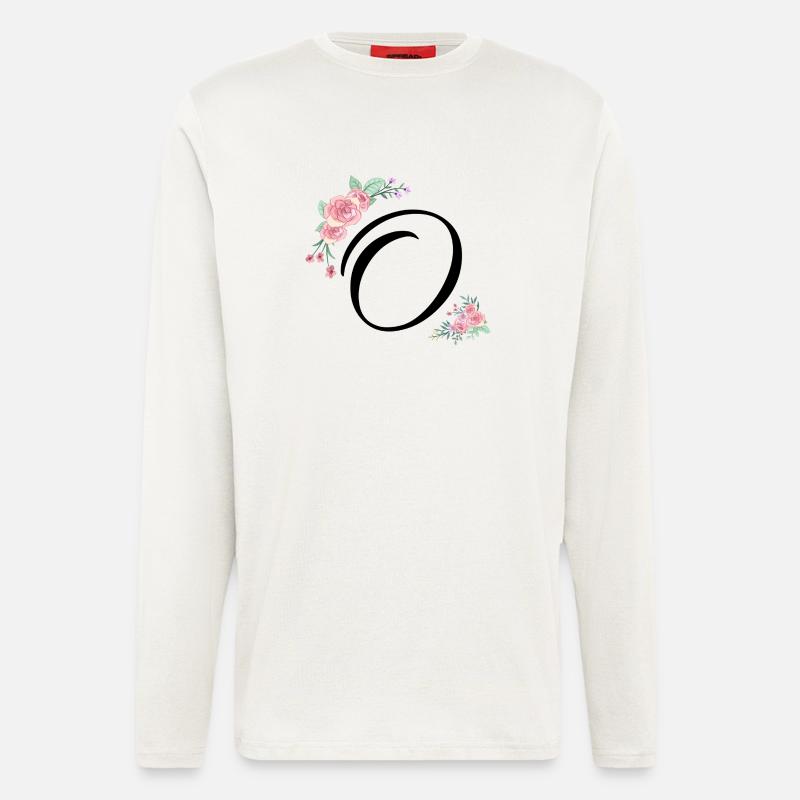 Buchstabe o Blumen - Langarmshirt - made by SPREAD  - OFF WHITE