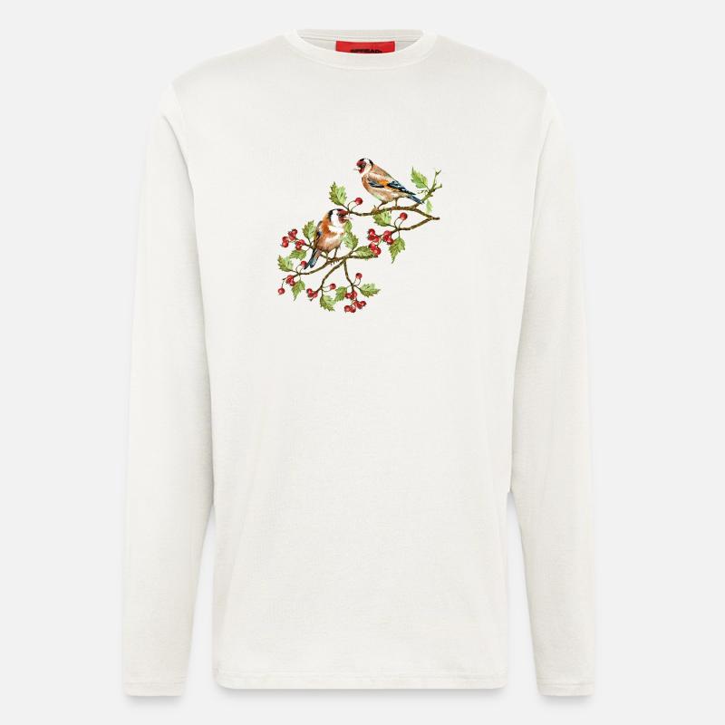 Bunte Vögel - Langarmshirt - made by SPREAD  - OFF WHITE
