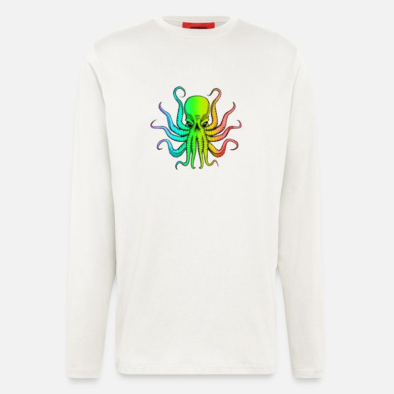 Rainbow Cthulhu - Longsleeve - made by SPREAD  - OFF WHITE
