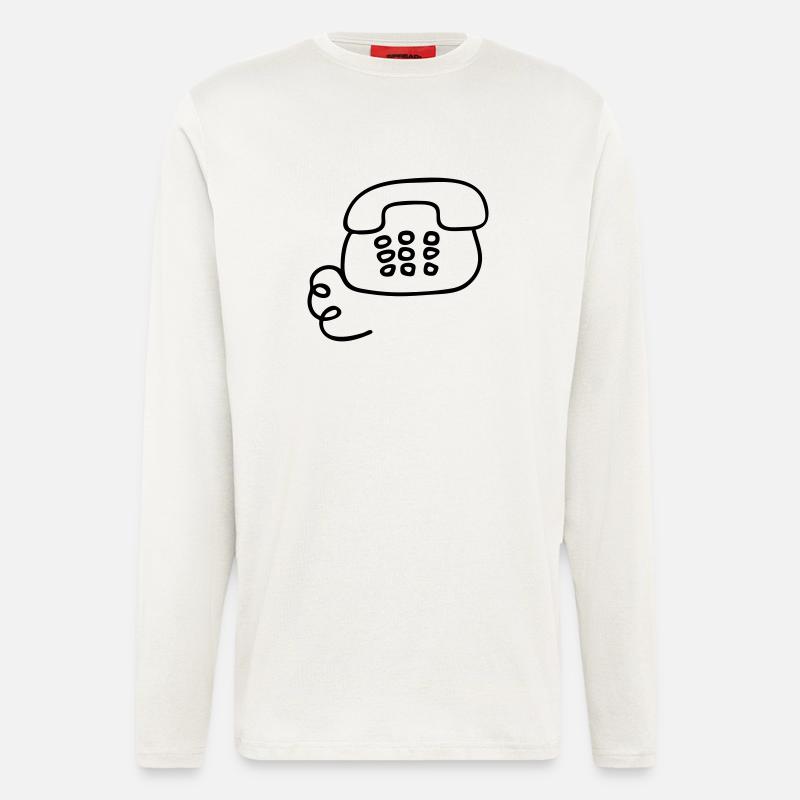Telefon retro - Line - Langarmshirt - made by SPREAD  - OFF WHITE