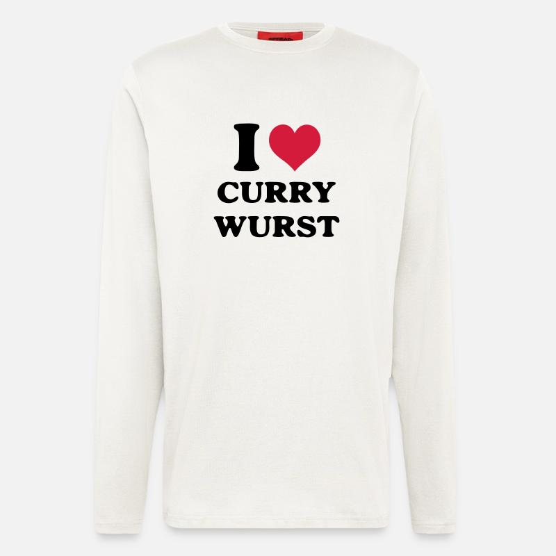 Currywurst i love - Langarmshirt - made by SPREAD  - OFF WHITE