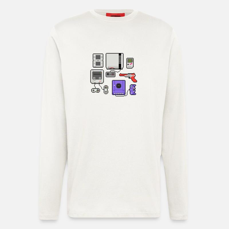 Pixel art console - Langarmshirt - made by SPREAD  - OFF WHITE